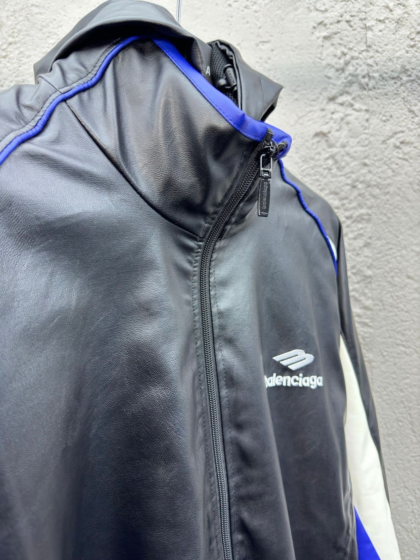 Balenciag Leather Hoodie