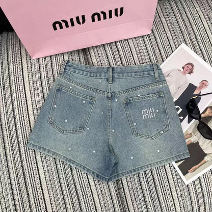 New Rhinestone Denim Shorts