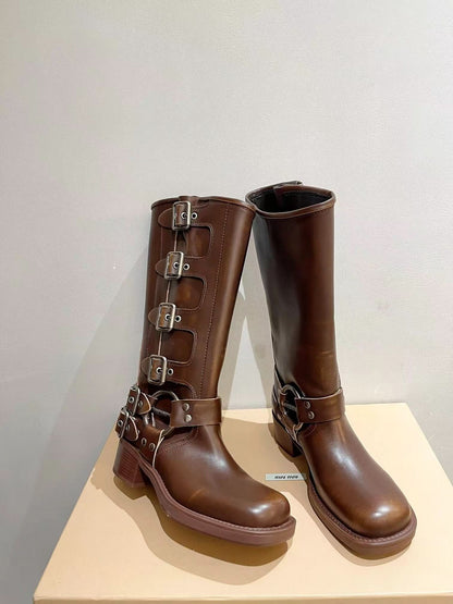 New popular high boots, classic motorcycle shape