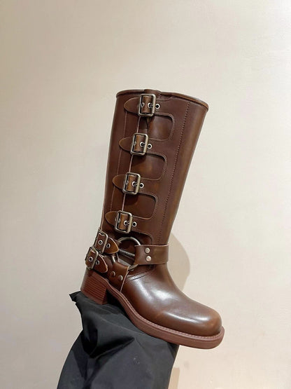 New popular high boots, classic motorcycle shape