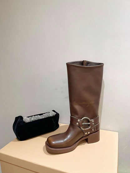 New popular high boots, classic motorcycle shape