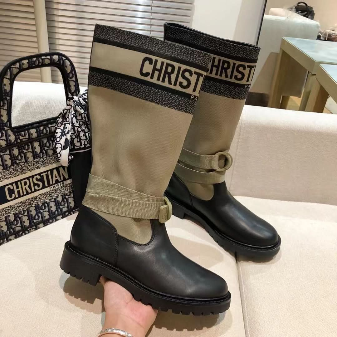 Classic printed high boots