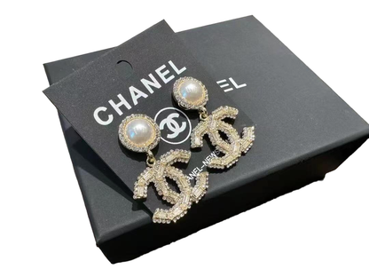 New pearl diamond earrings