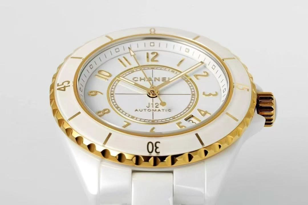 New White Ceramic Yellow 18K Gold Watch（12.1mechanical movement）