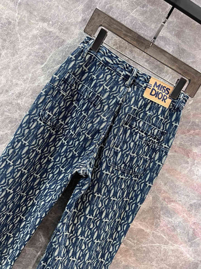 New style printed denim jeans