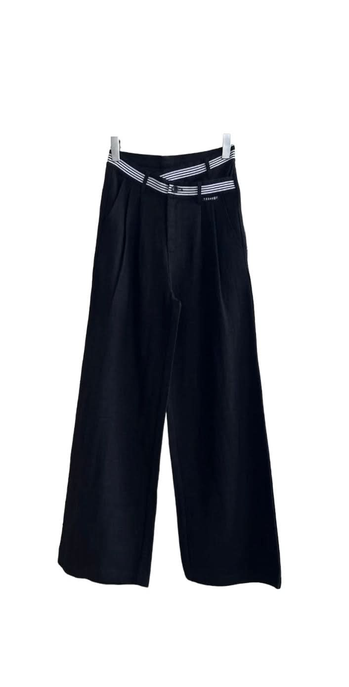 New Classic casual pants with contrasting waistband