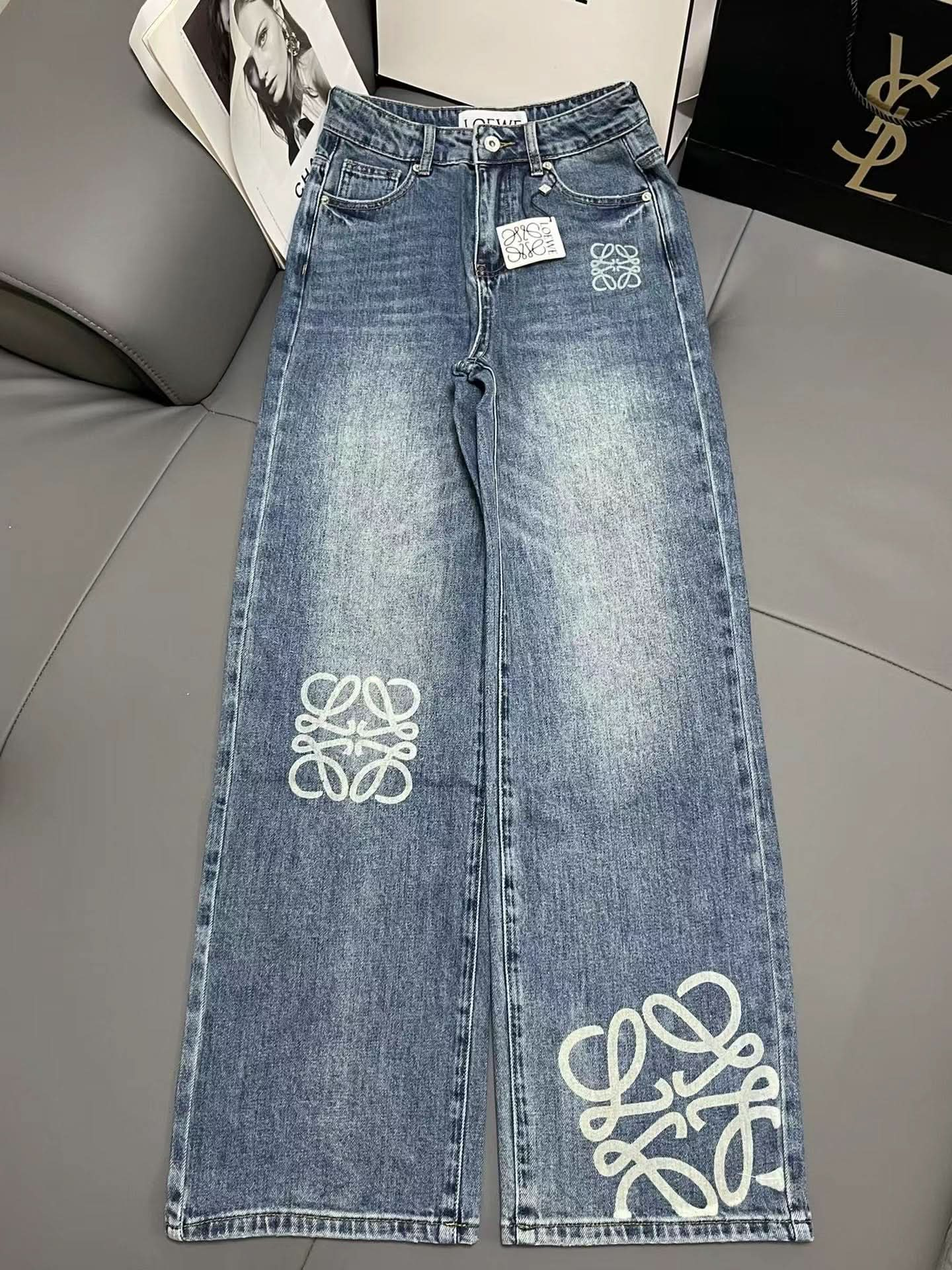 New Logo Print Jeans