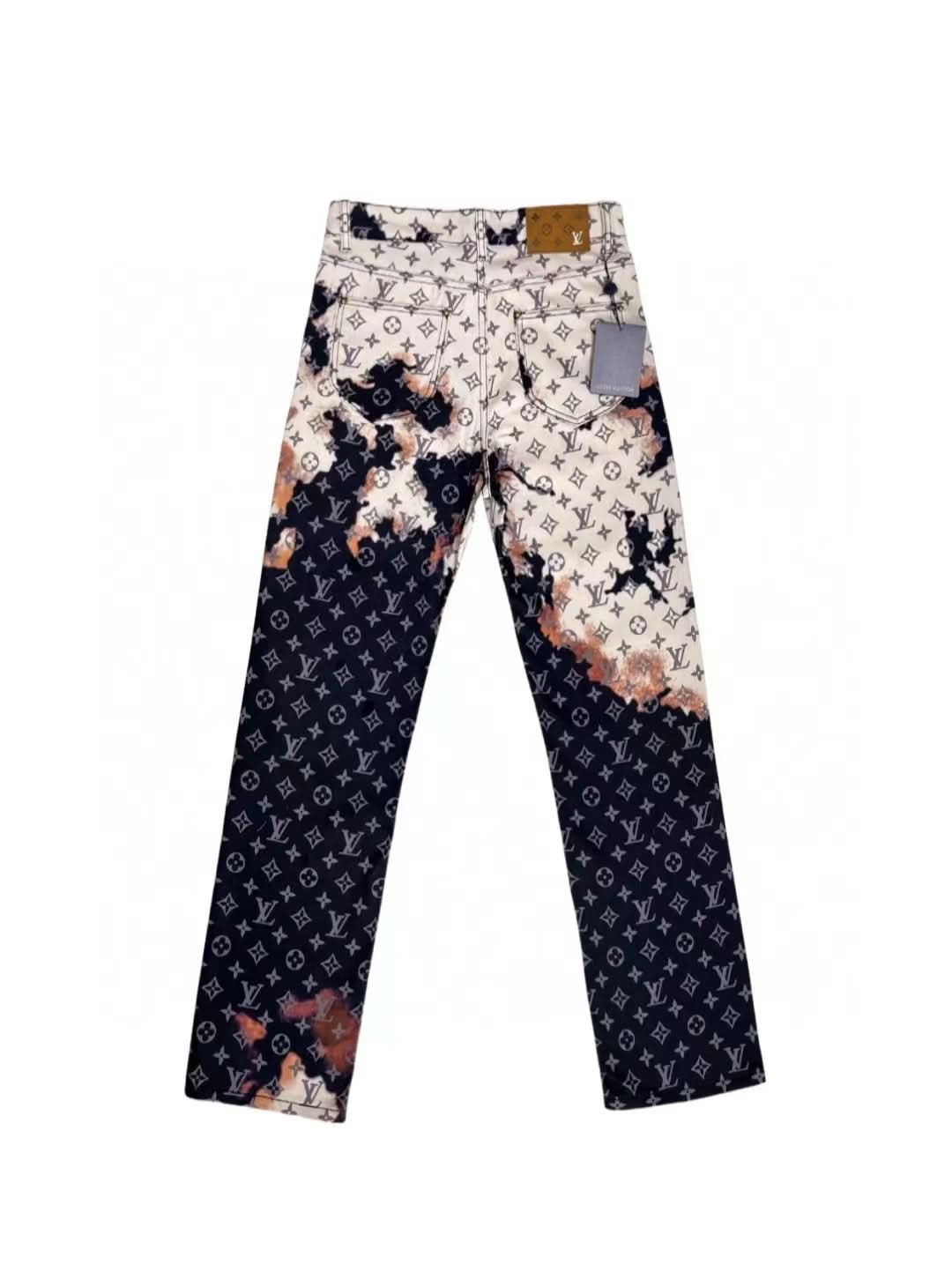 louis Letter Print Jeans