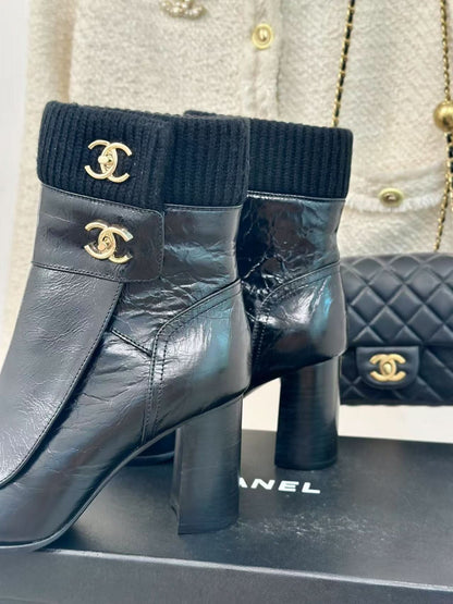 New Classic Logo High Heel Ankle Boots