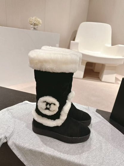 New Logo Plush Boots