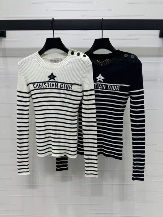 New Striped Wool Knit Long Sleeve