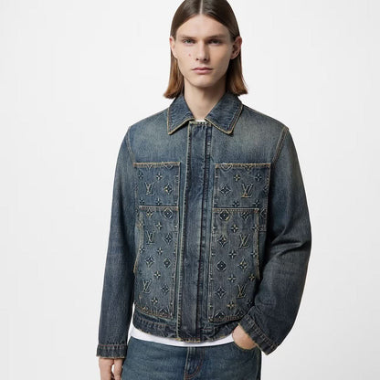 24SS joint jacquard denim jacket