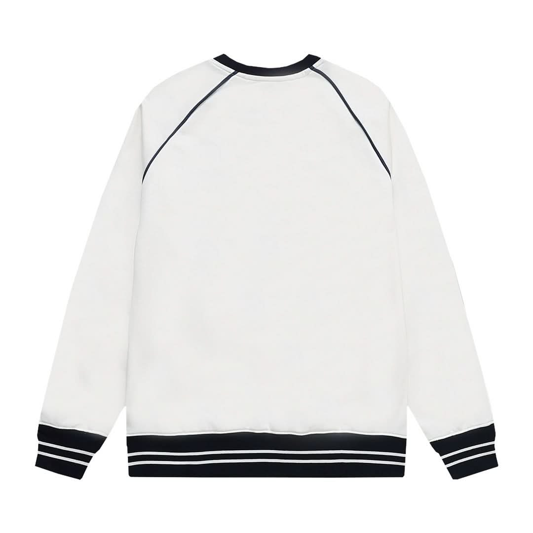 GUCC25 Early Spring Drop Shoulder Letter Embroidered Sweatshirt - Silhouette Atelier 