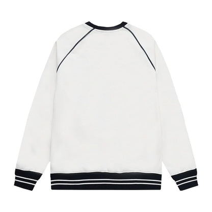 GUCC25 Early Spring Drop Shoulder Letter Embroidered Sweatshirt - Silhouette Atelier 