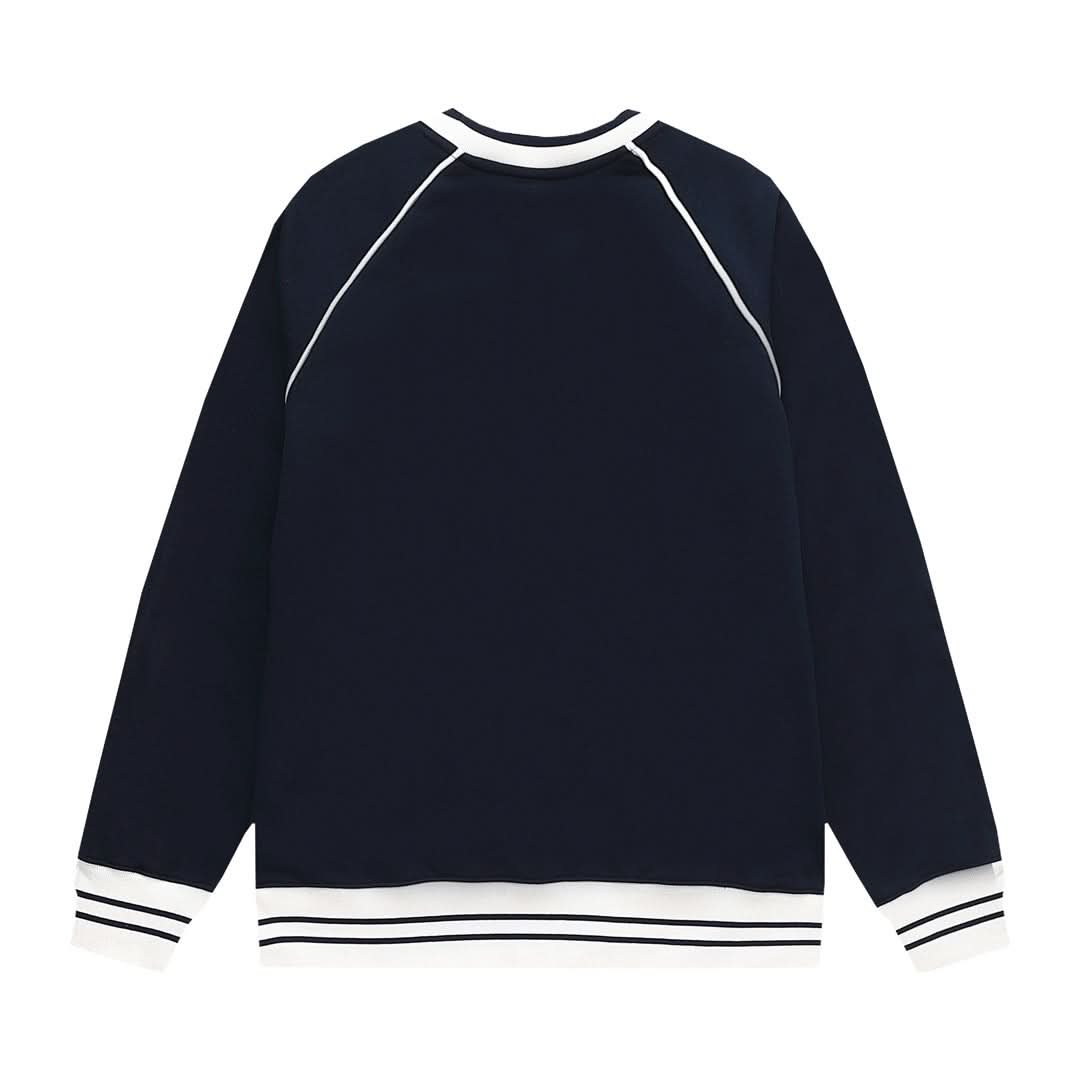 GUCC25 Early Spring Drop Shoulder Letter Embroidered Sweatshirt - Silhouette Atelier 