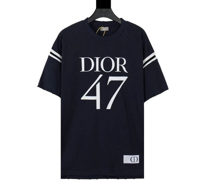 DIO Lettering embroidered crew neck T-shirt - Silhouette Atelier 