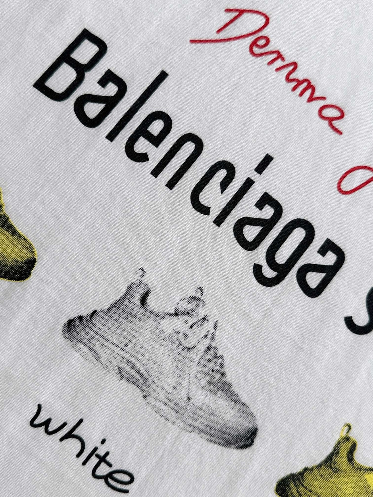 Balenciaga-Round Neck Printed T-shirt - Silhouette Atelier 