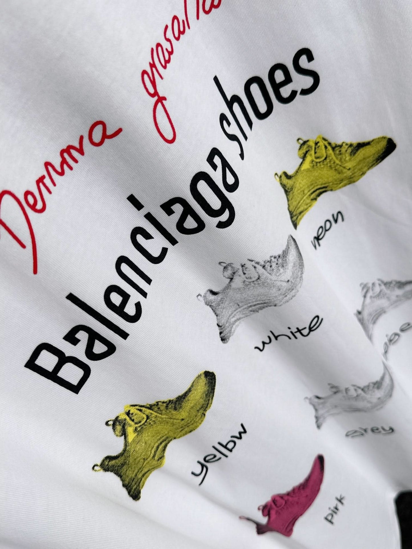 Balenciaga-Round Neck Printed T-shirt - Silhouette Atelier 