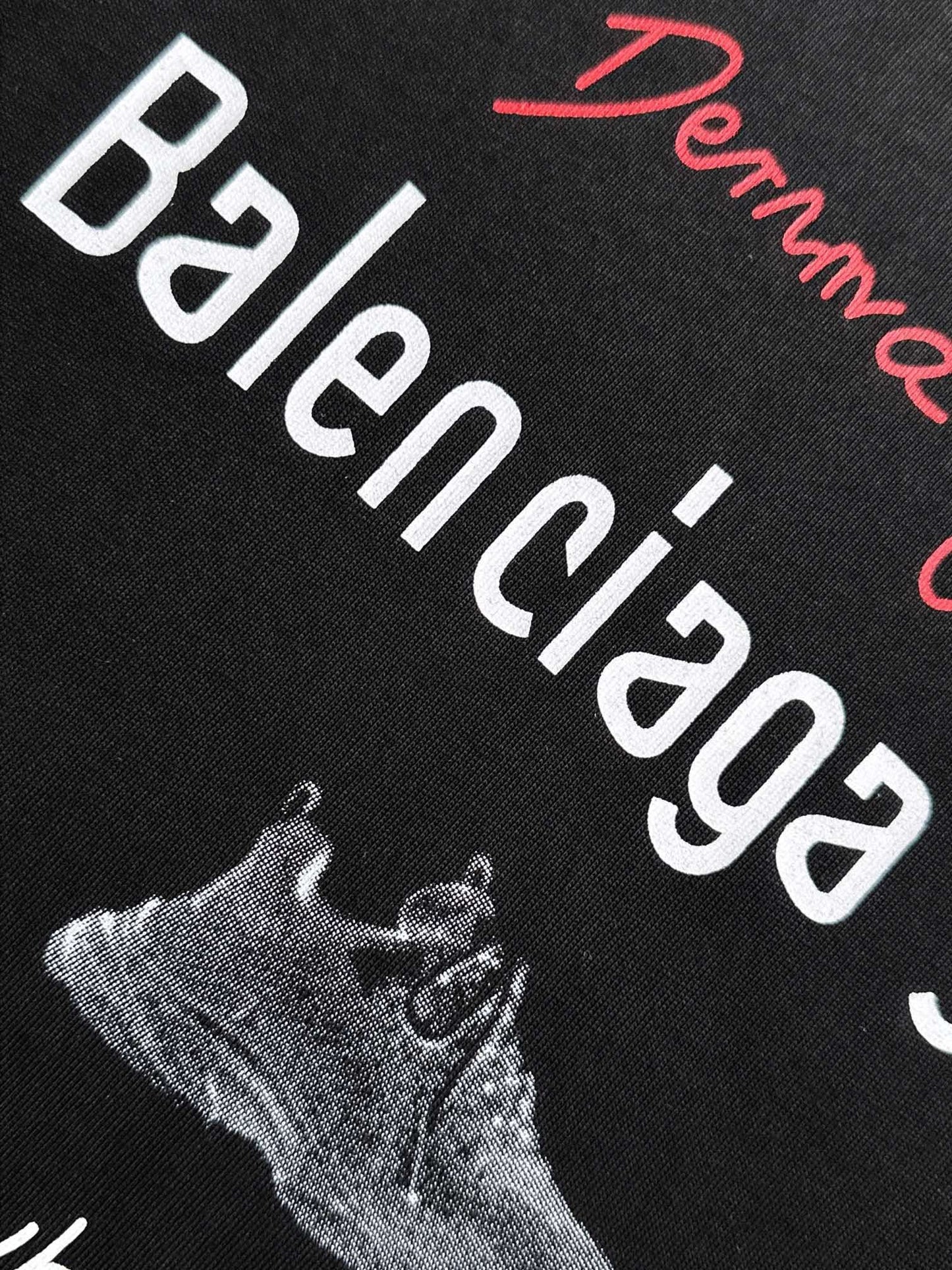 Balenciaga-Round Neck Printed T-shirt - Silhouette Atelier 