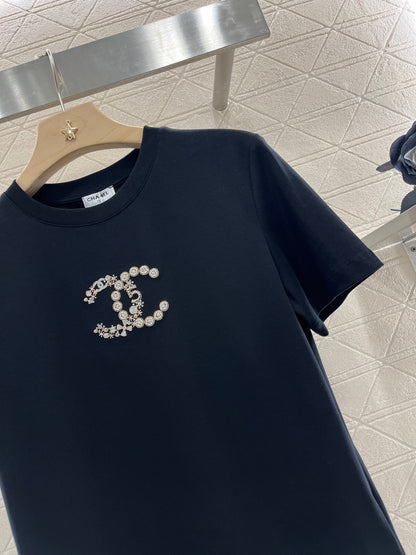 25ss new beaded sequined T-shirt