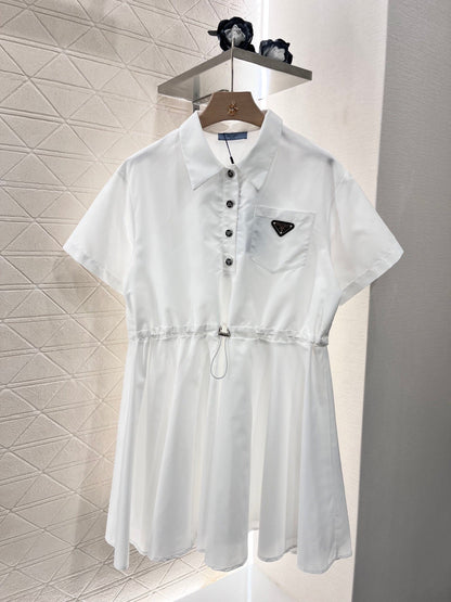 New arrival short sleeve lapel dress