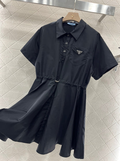 New arrival short sleeve lapel dress