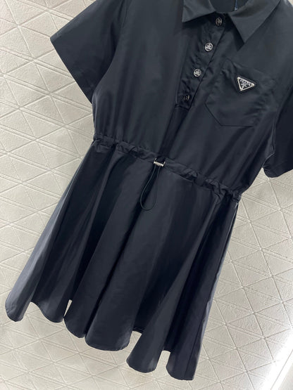 New arrival short sleeve lapel dress