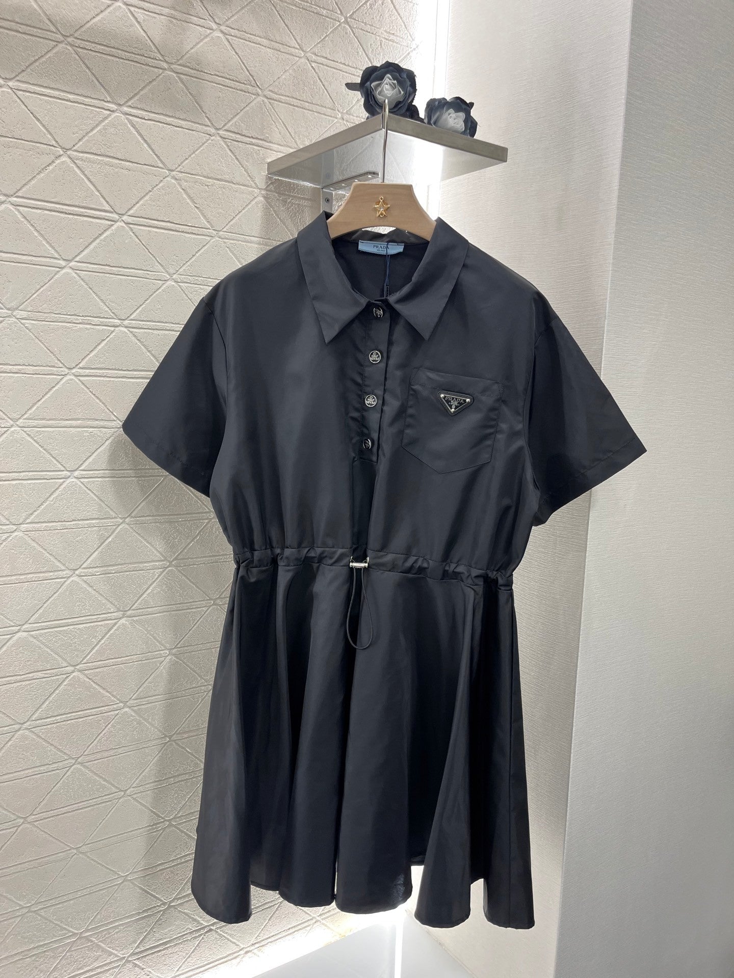 New arrival short sleeve lapel dress