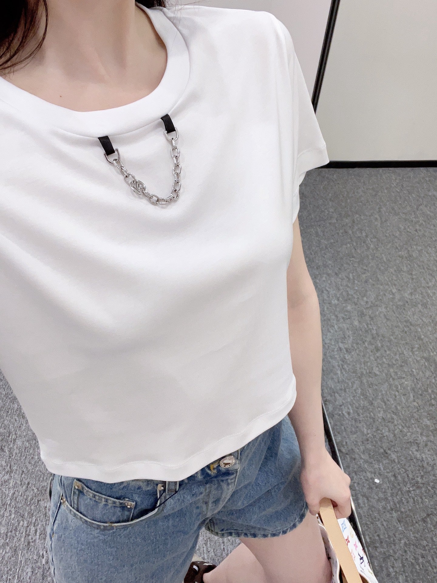 25ss new original cotton material fashionable short T-shirt