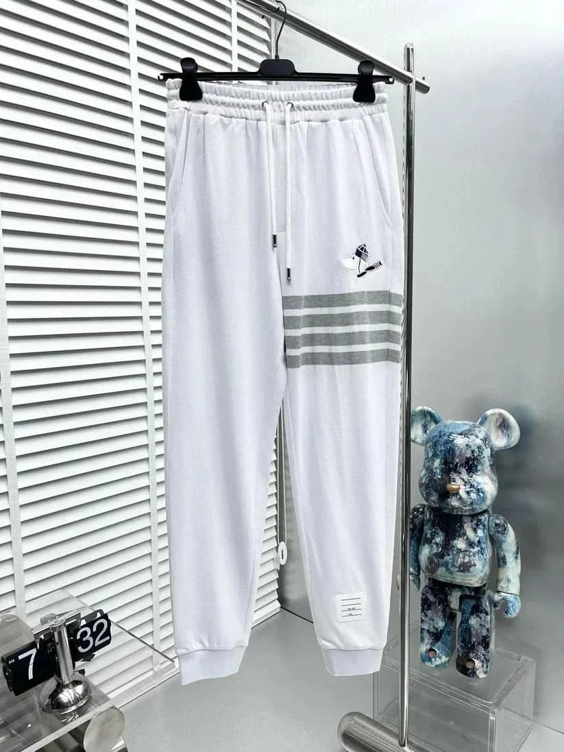 classic striped loose track pants