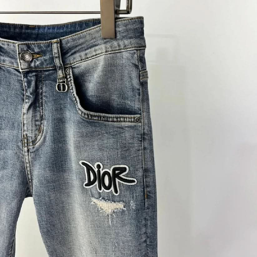 Dio Classic ripped logo jeans