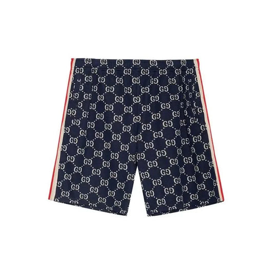 Gucc1 Brand logo print shorts