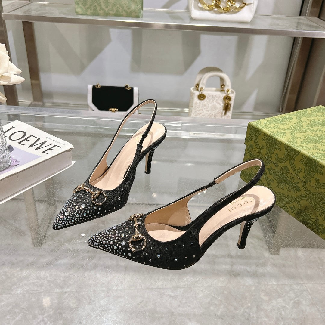 Rhinestone high heels