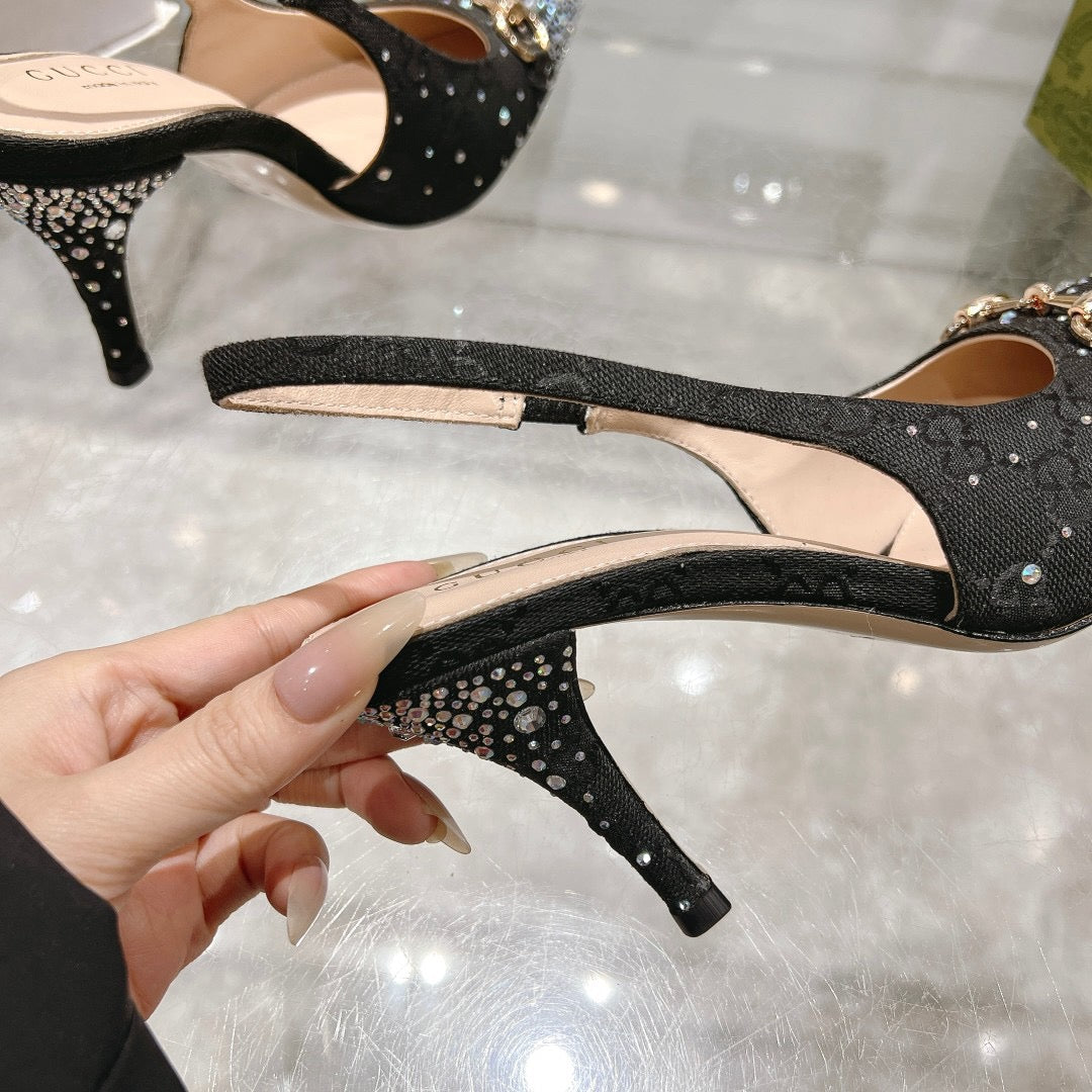 Rhinestone high heels