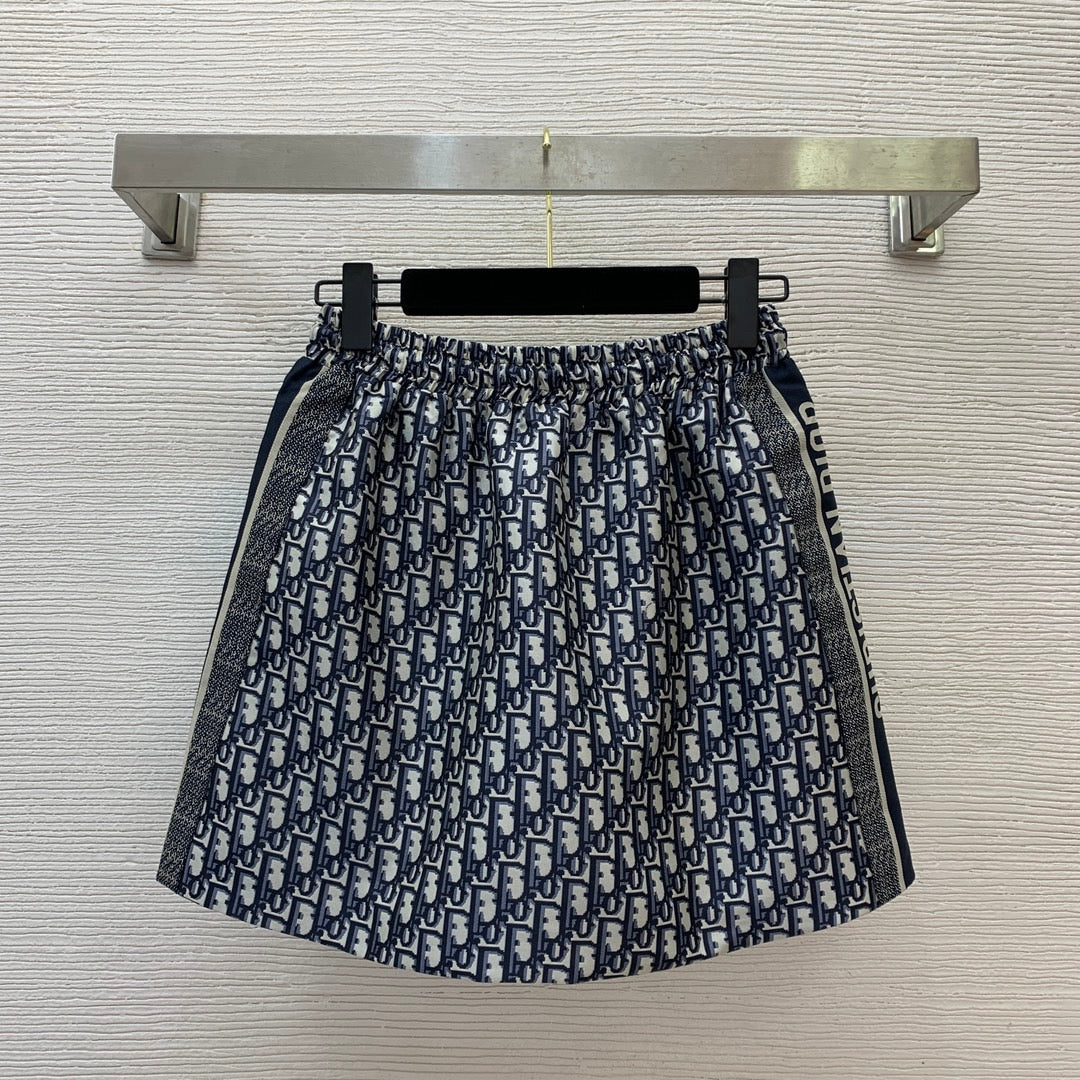 Jacquard A-line skirt