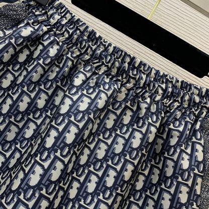 Jacquard A-line skirt