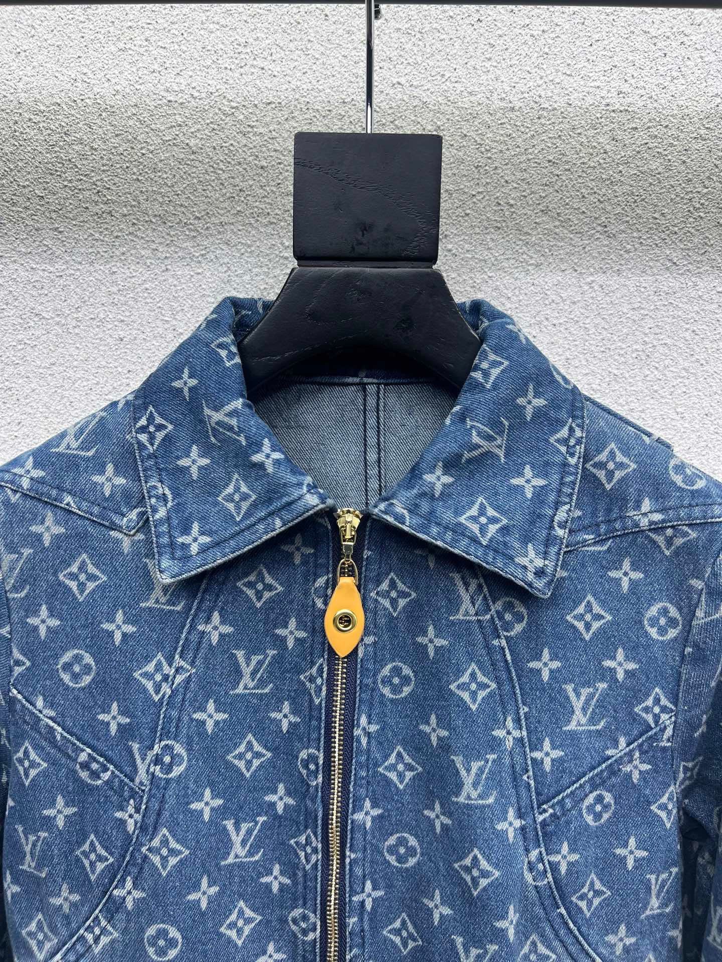 Classic denim jacket with monogram