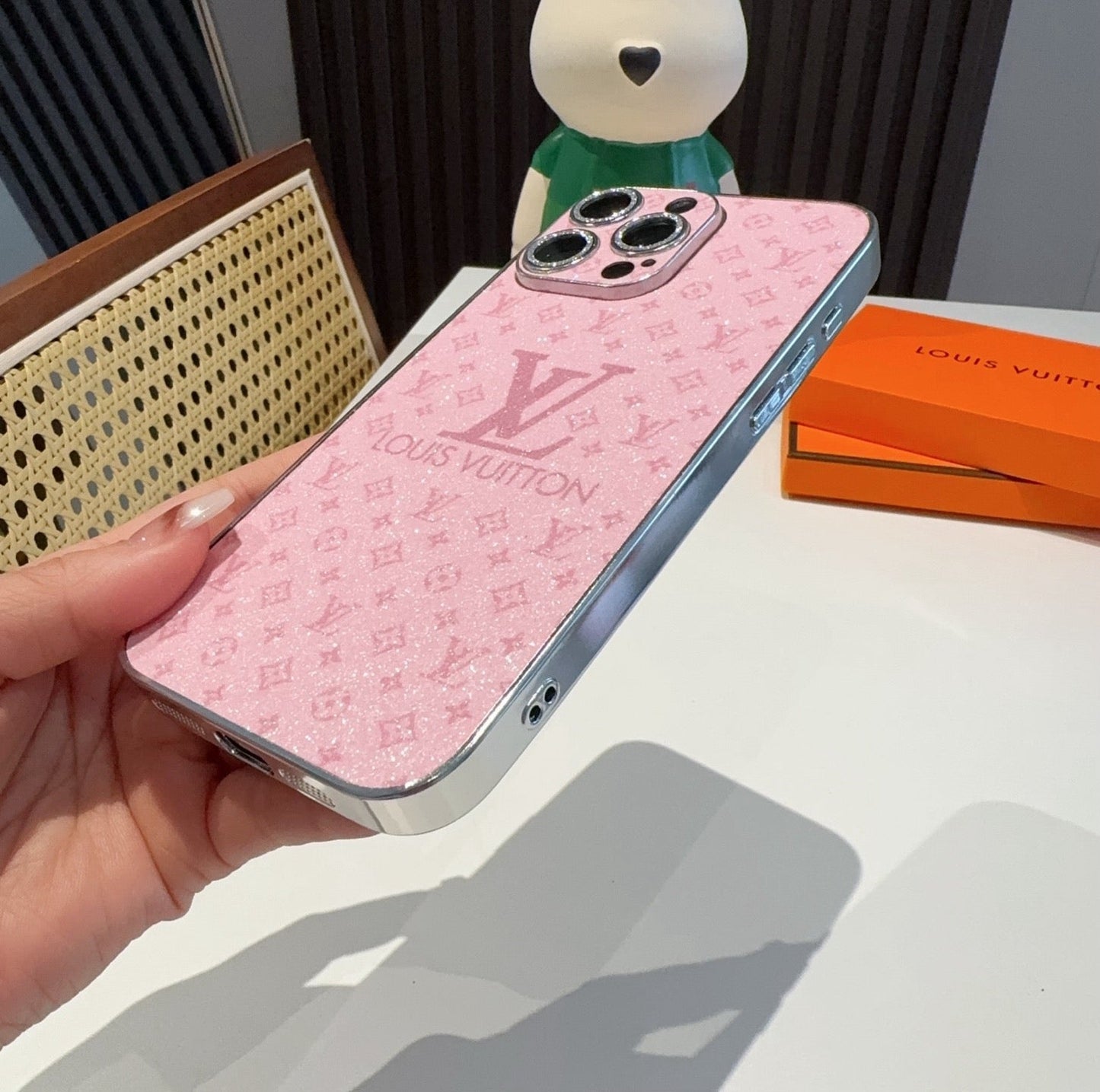 25SS Glam Marble Phone Case: Premium Shine