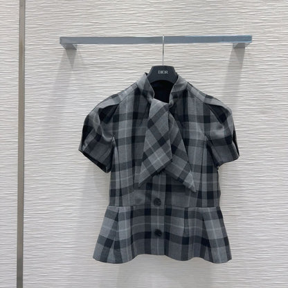 dio-Color Block Checkered Jacket - Silhouette Atelier 