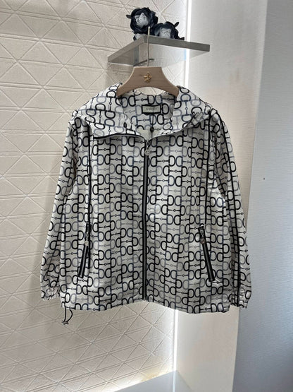 GUCC- Printed Hooded Jacket - Silhouette Atelier 