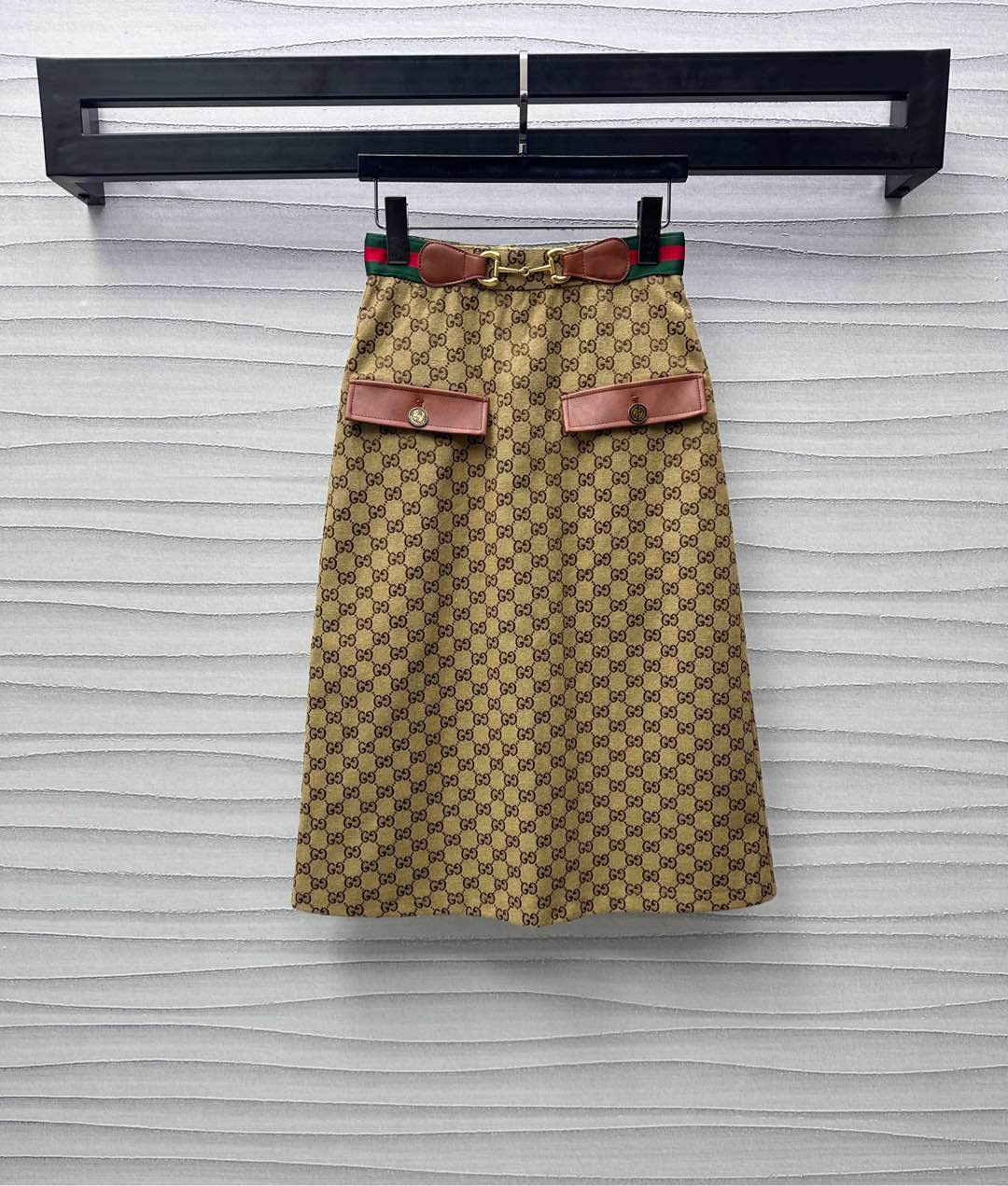 Jacquard high waist skirt