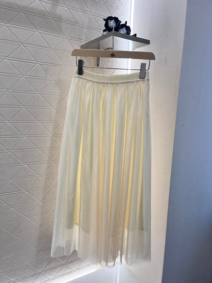 25SS Elegant Midi Skirt in Premium Fabric