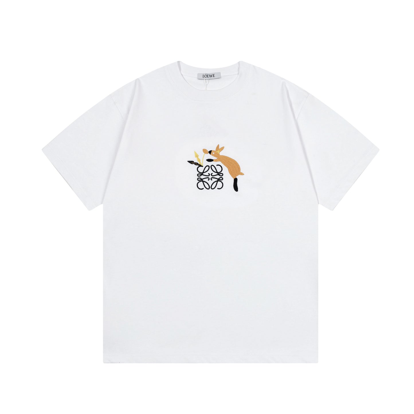 LOEVE-Squirrel 🐿️ Letter embroidered T-shirt