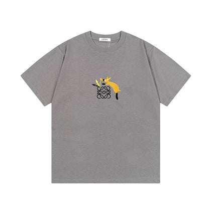 LOEVE-Squirrel 🐿️ Letter embroidered T-shirt