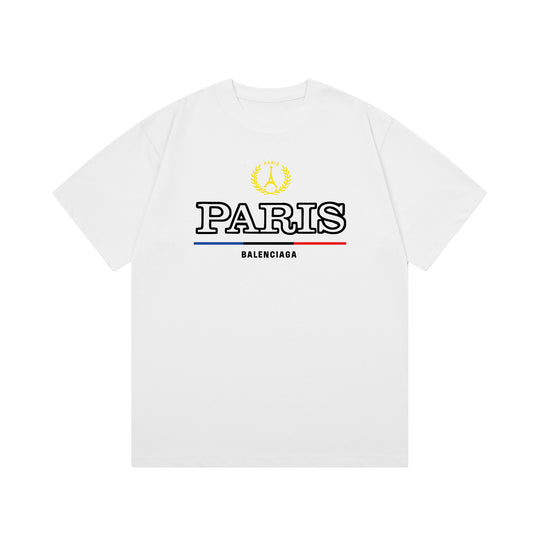 Balenciag-Wheat Ear Graffiti Letters Printed T-shirt