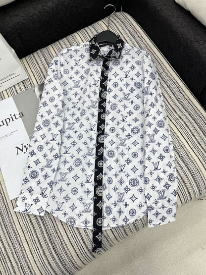 Louis-Lapel printed shirt-YY - Silhouette Atelier 