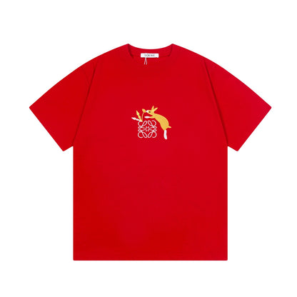 LOEVE-Squirrel 🐿️ Letter embroidered T-shirt