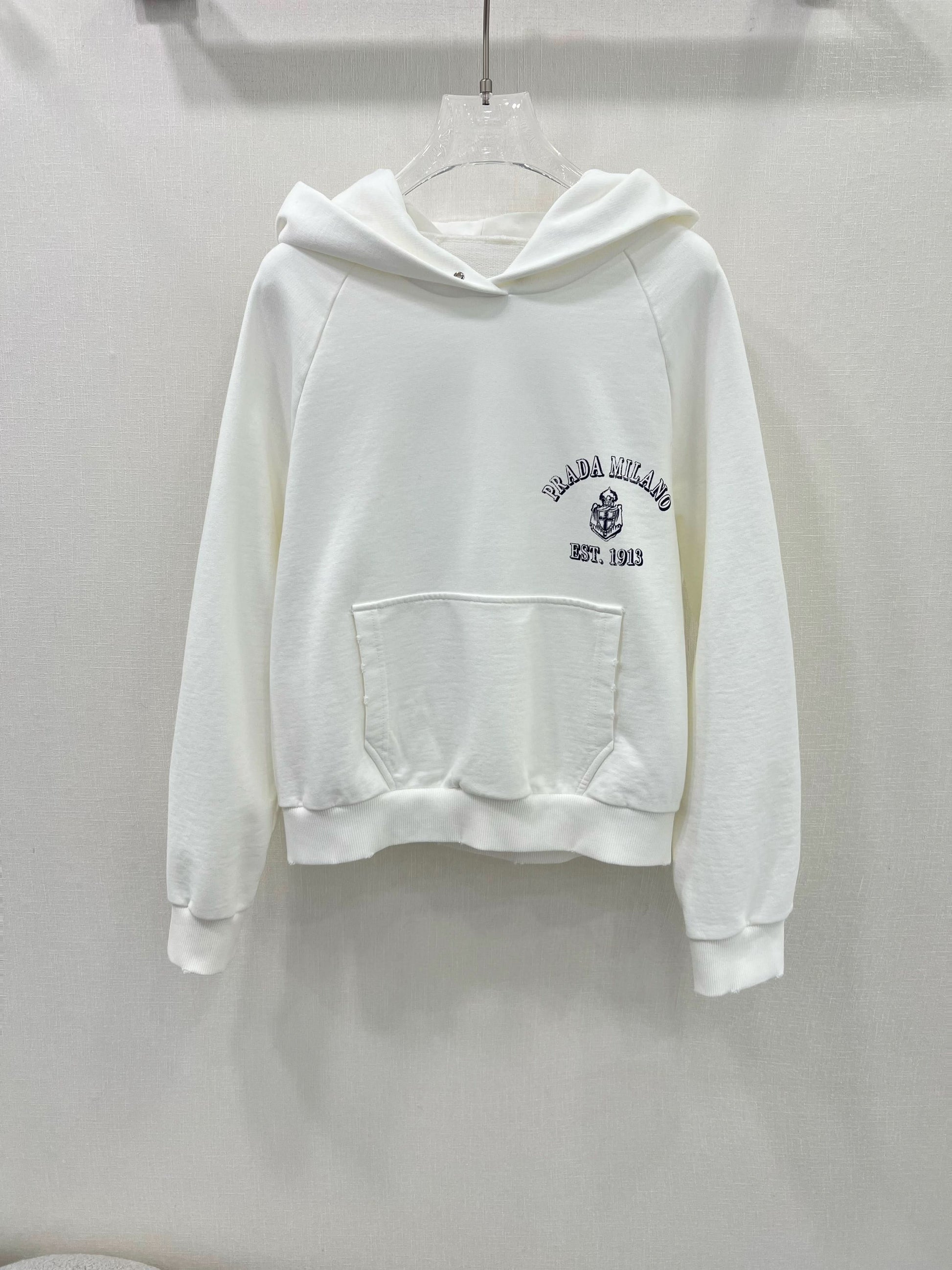 Prad - Letter Hooded Front Pocket Sweatshirt - Silhouette Atelier 