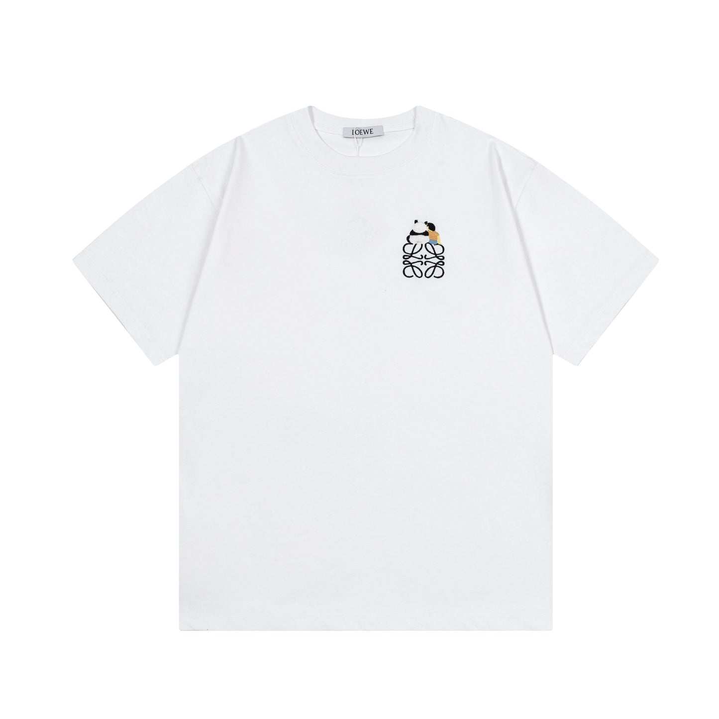 LOEVE-Panda 🐼 letter embroidered T-shirt