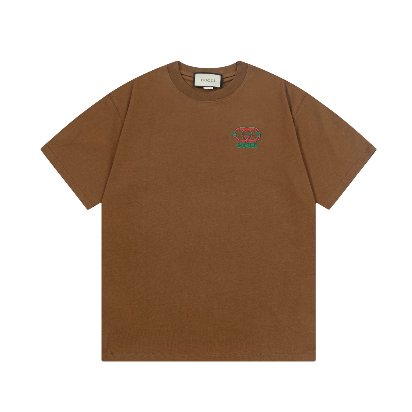 GUCC-Hollow two-color letter embroidery T-shirt